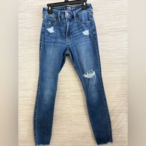 Hollister Blue Distressed Skinny Jeans
